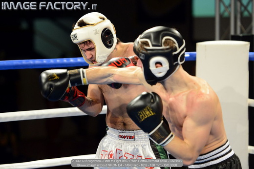 2013-11-16 Vigevano - Born to Fight 0557 Paolo Bertoli-Bernard Xelali - Low Kick